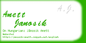 anett janosik business card
